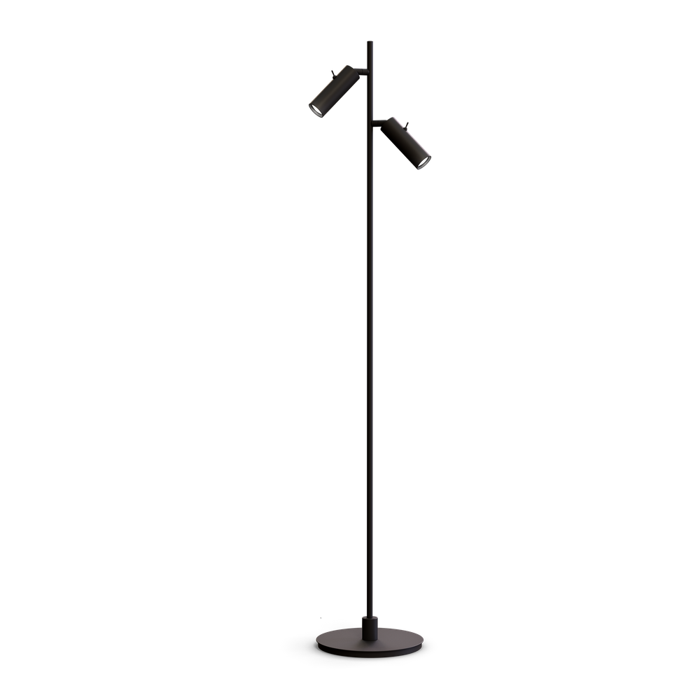 Herstal - Golvlampa Pipeline dubbel mattsvart