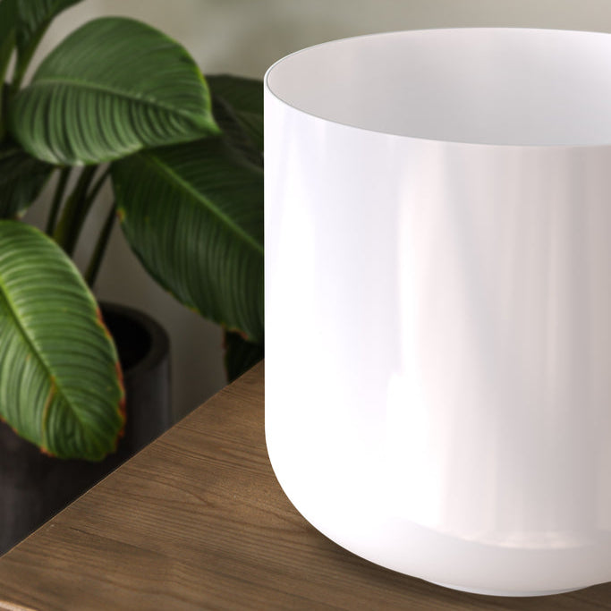 Totem Table Single Lamp - Opal Glass Shade (B)