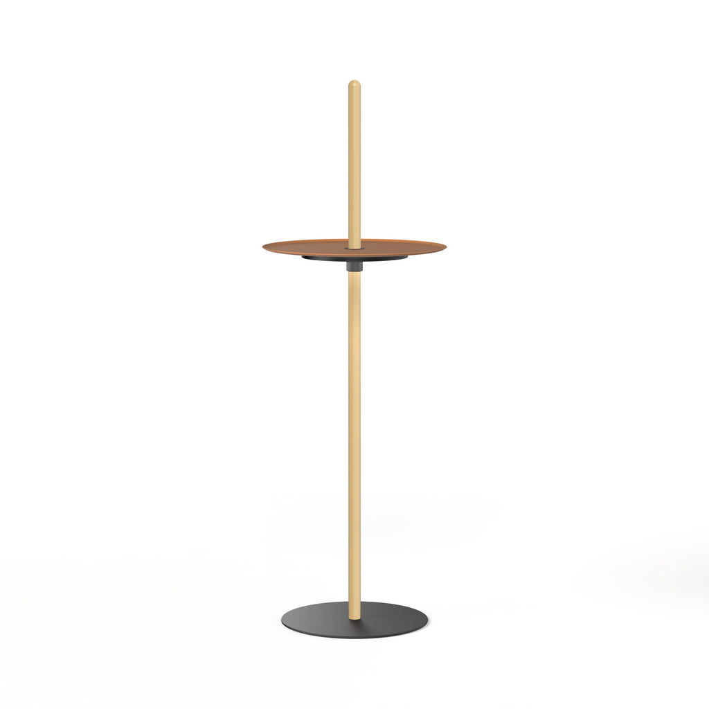 Nivel Pedestal Stor Vit Ek med Terrakottakärl