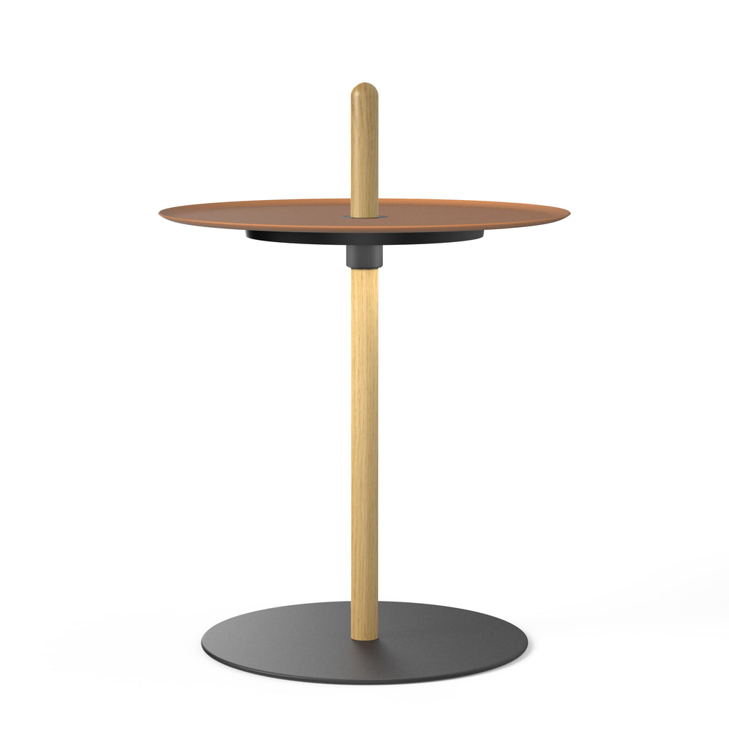 Nivel Pedestal Liten Vit Ek med Terrakotta Skugga
