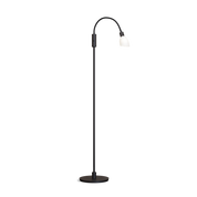 Herstal - Golvlampa Cut enkel svart/opal glas