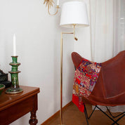 By Rydéns - Orlando golvlampa mässing/vit