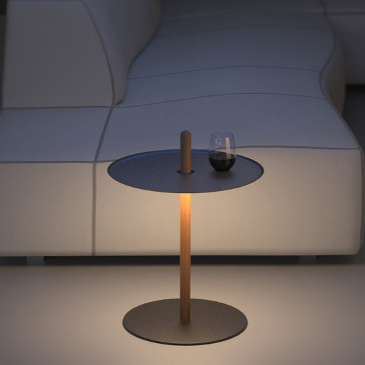 Nivel Pedestal Liten Vit Ek med Terrakotta Skugga