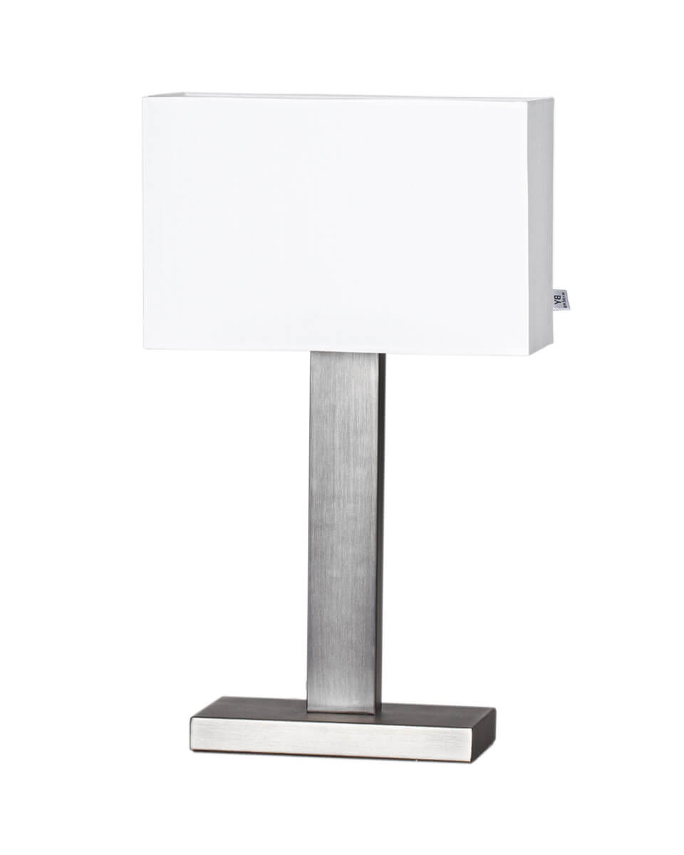 By Rydéns - Prime bordslampa H47 cm borstad stål/vit skärm