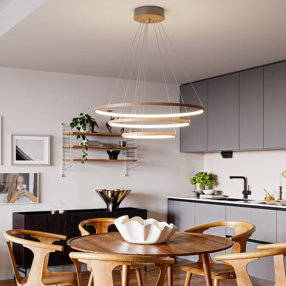 By Rydéns - Trione taklampa Ø80cm LED valnöt