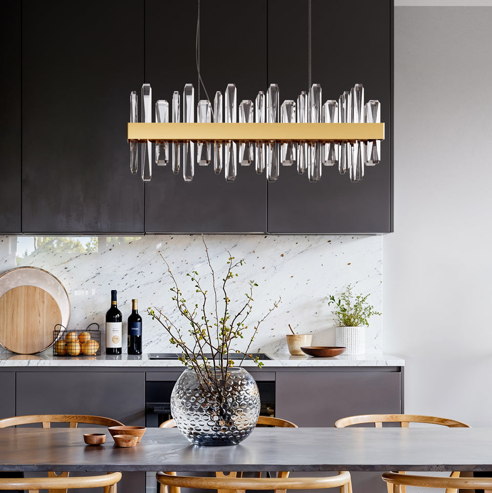 By Rydéns - Triumph taklampa bar L80cm mässing/klar