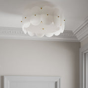 By Rydéns - Omlott plafond Ø53 cm mässing/vit