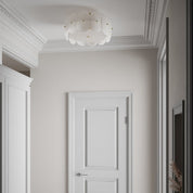 By Rydéns - Omlott plafond Ø53 cm mässing/vit
