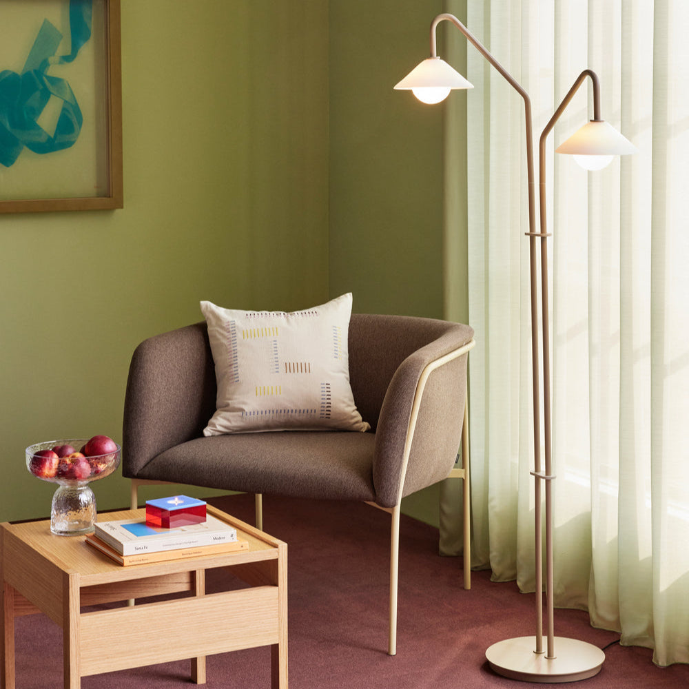 Hübsch - Como Golvlampa Beige