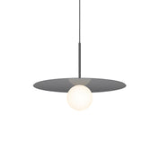 Bola Disc Pendant 22" - 6" Glob - Gunmetal - LED