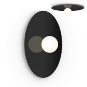 Bola Disc Flush 18" - 5" Globe - Matt Svart - LED