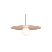 Bola Disc Pendant 32" - 8" Glob - Roséguld - LED