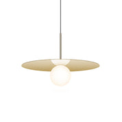 Bola Disc Pendant 22" - 6" Glob - Mässing - LED