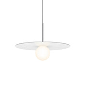 Bola Disc Pendant 18" - 5" Glob - Vit - LED (Kromtak)