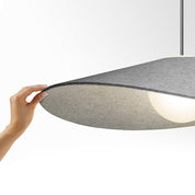 Bola Felt Pendant 42" Grå filt - LED