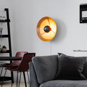 By Rydéns - Captain vägglampa Ø60 cm svart/guld