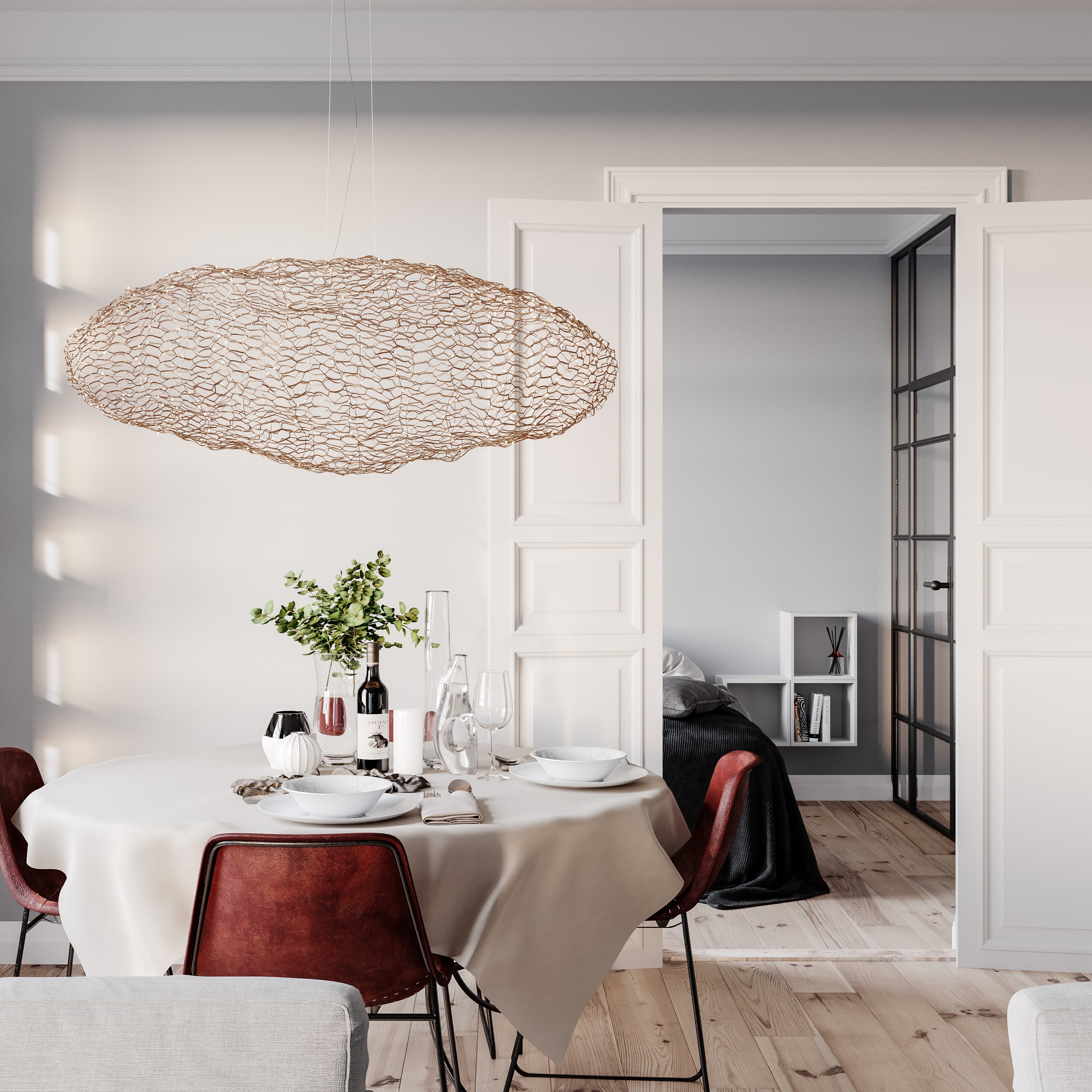 By Rydéns - Hayden taklampa LED L115 cm guld