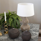 By Rydéns - Lofty bordslampa H55 cm satin/vit skärm