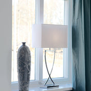 By Rydéns - Omega bordslampa H69 cm krom/vit