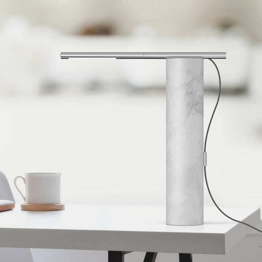 T.O Table - Vit Marmor/Krom