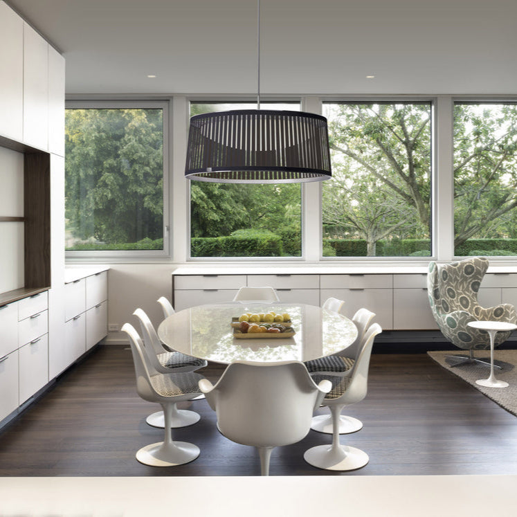 Solis Drum Pendant - 24" Silver - LED