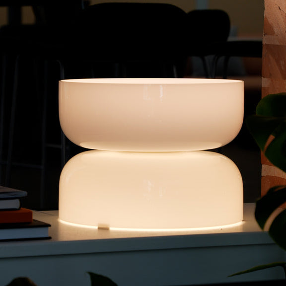 Totem Table Lamp Opalglas Skärmar C/C