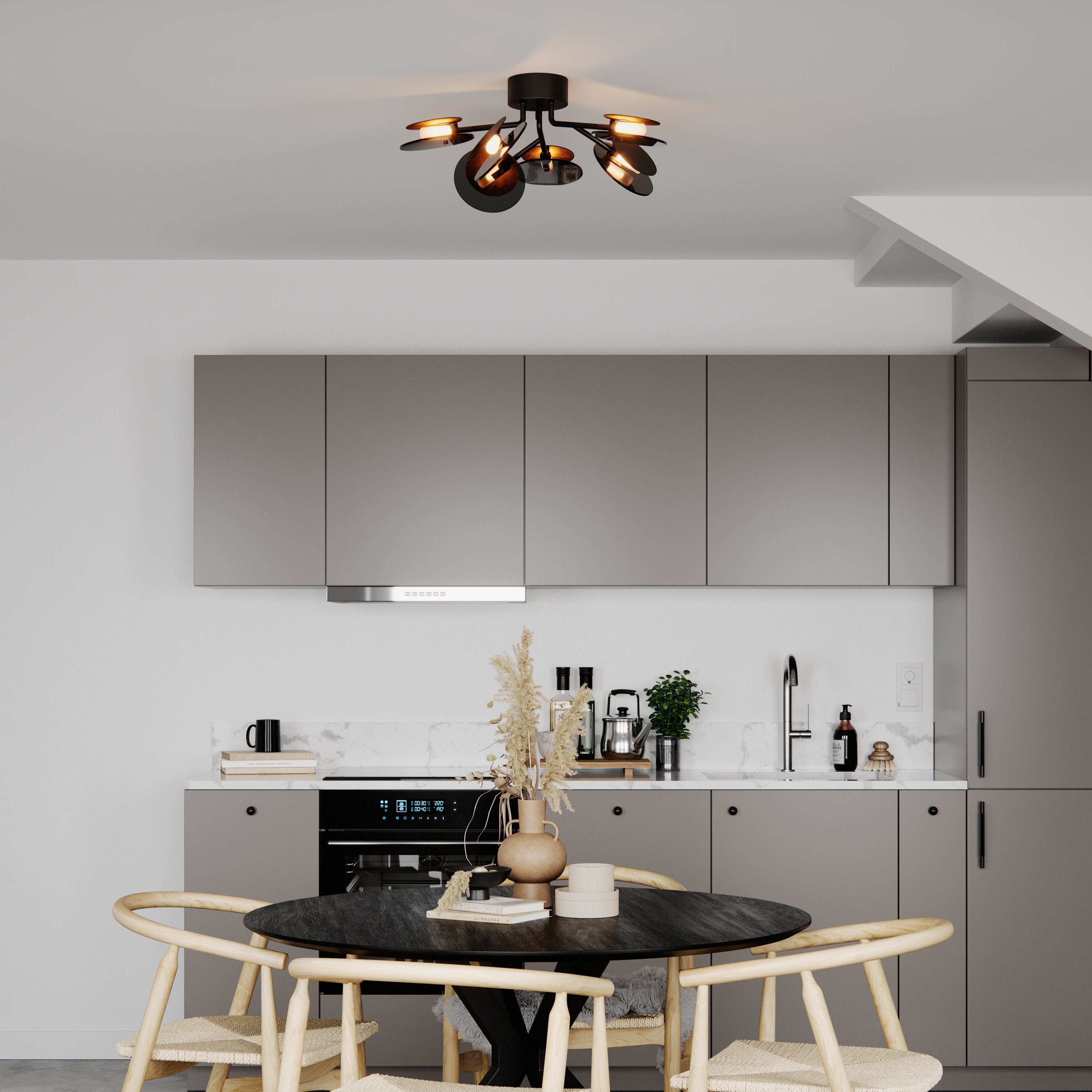 By Rydéns - Turno plafond Ø66 cm svart/guld