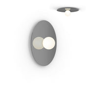 Bola Disc Flush 18" - 5" Globe - Gunmetal - LED