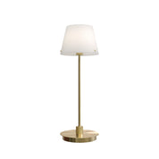 Herstal - Bordslampa Gil il Grande satin mässing/opal glas