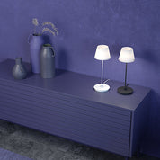 Herstal - Bordslampa Gil il Grande svart/opal glas
