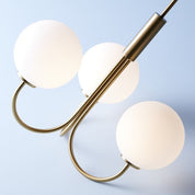 Herstal - Krona Ballon satin mässing/opal glas