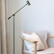 Belid - Golvlampa Cato blank skogsgrön/mattsvart