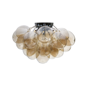 By Rydéns - Gross plafond Ø70cm krom/amber